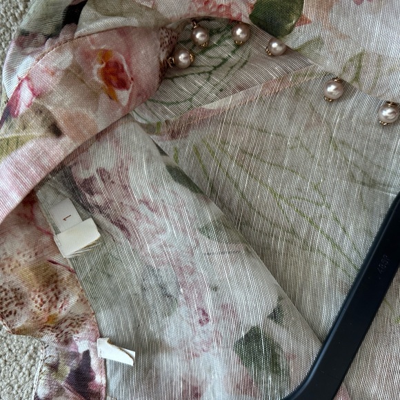 Zimmermann Dancer Floral Beige and Pink Blouse & Midi Skirt Set - Picture 5 of 12